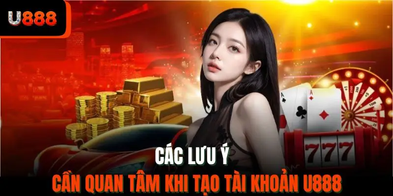Các lưu ý cần quan tâm khi tạo tài khoản U888